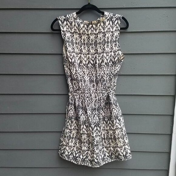 Cynthia Rowley 100% Cotton Dress size 8 Black Tan - Picture 3 of 9